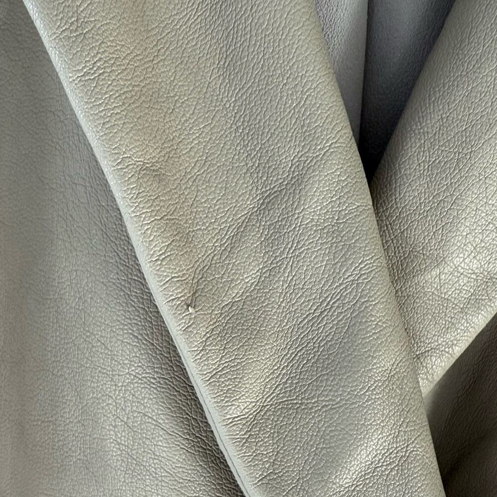 Jonathan Simkhai Raelynn Stretch Vegan Faux Leather Blazer Light Grey / Beige XL - Picture 11 of 11